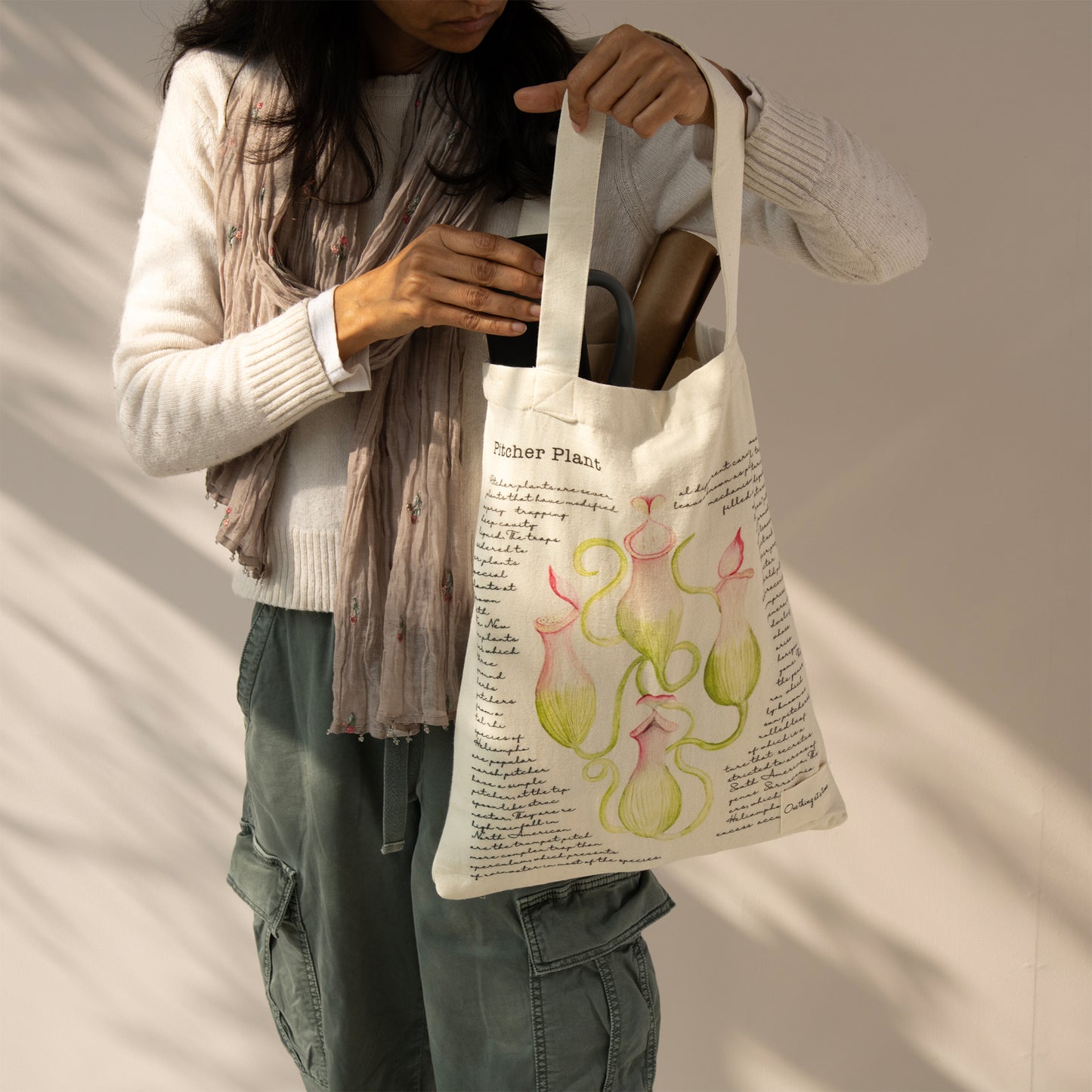 Watercolor Pitcher Plant Tote Bag